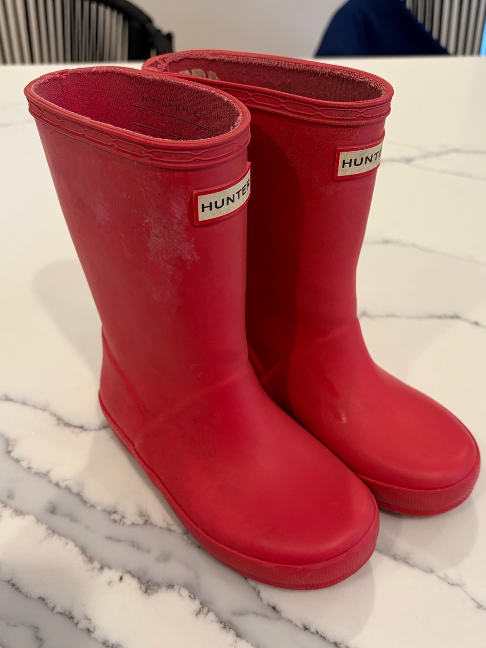 Hunter Kids Bright Red Waterproof Rain Boots